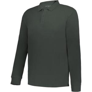 Holloway Mens Core Cotton Long Sleeve Polo(Carbon)