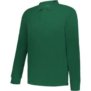 Holloway Mens Core Cotton Long Sleeve Polo(Dark Green)
