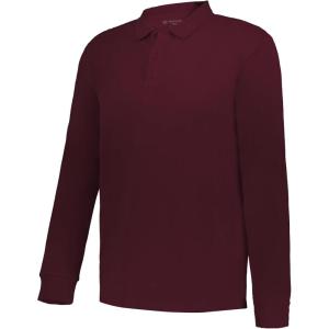 Holloway Mens Core Cotton Long Sleeve Polo(Maroon)