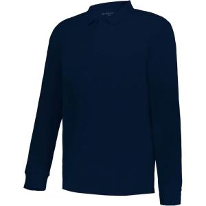 Holloway Mens Core Cotton Long Sleeve Polo(Navy)