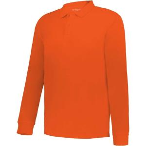 Holloway Mens Core Cotton Long Sleeve Polo(Orange)