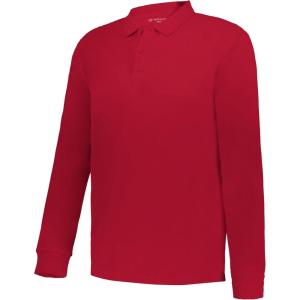 Holloway Mens Core Cotton Long Sleeve Polo(Scarlet)