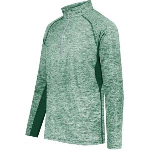 Holloway Men’s Half-Zip Raglan Sleeve Pullover(Dark Green Heather)