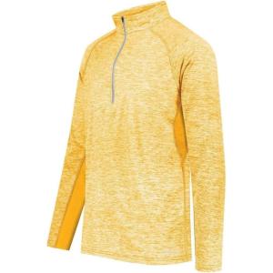 Holloway Men’s Half-Zip Raglan Sleeve Pullover(Gold Heather)