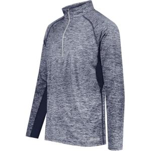 Holloway Men’s Half-Zip Raglan Sleeve Pullover(Navy Heather)