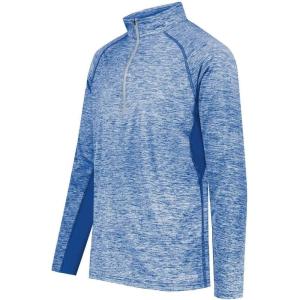 Holloway Men’s Half-Zip Raglan Sleeve Pullover(Royal Heather)