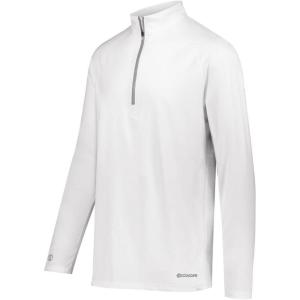Holloway Men’s Half-Zip Raglan Sleeve Pullover(White)