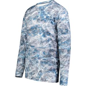Holloway Men’s Mossy Oak Momentum Long Sleeve Tee(Mo Elements Aqua Steelhead)