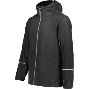 Holloway Men’s Packable Full Zip Jacket(Black)