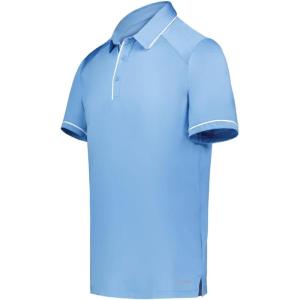 Holloway Men’s Powered by Coolcore Performance Polo(Columbia Blue/White)