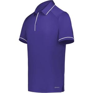 Holloway Men’s Powered by Coolcore Performance Polo(Purple/White)
