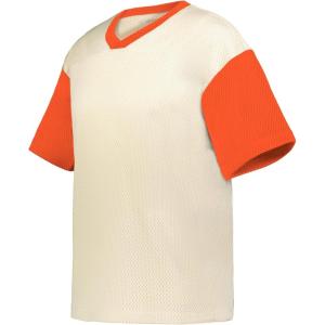 Holloway Mens Prep Street Fan Jersey(Alabaster/Orange)