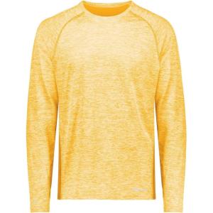 Holloway Men’s Sportswear Electrify Powered by Coolcore Long Sleeve Tee(Gold-heather)