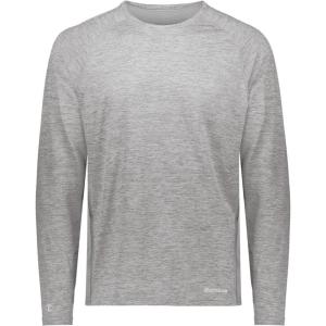Holloway Men’s Sportswear Electrify Powered by Coolcore Long Sleeve Tee(Grey Heather)