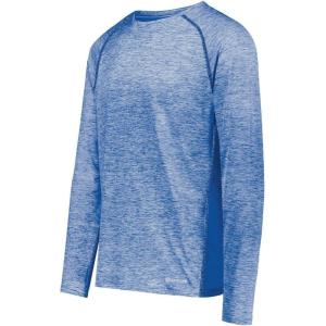 Holloway Men’s Sportswear Electrify Powered by Coolcore Long Sleeve Tee(Royal Heather)