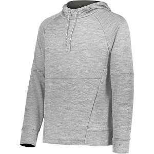 Holloway Pro Performance Fleece Hoodie-Men’s Sweatshirt Jacket for Ultimate Comfort and Athletic Style(Athletic Grey Heather/Iron)