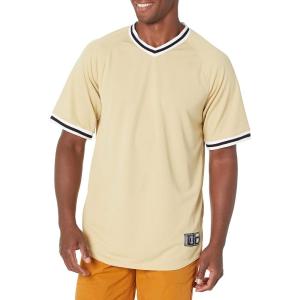 Holloway Retro V-Neck Men’s Baseball Jersey(Vegas Gold | White | Black)