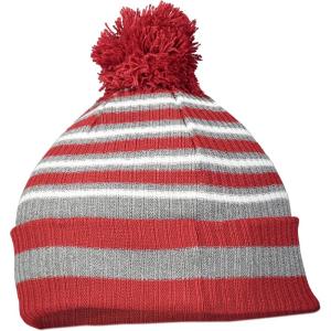 Holloway Spirit Pom Beanie(Cardinal/Heather Grey/White)