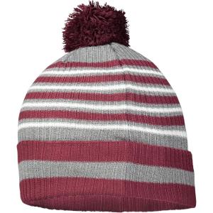 Holloway Spirit Pom Beanie(Maroon/Heather Grey/White)