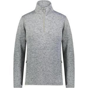 Holloway Women’s Alpine Sweater Fleece 1/4 Zip Pullover(Graphite Heather)