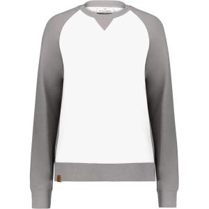 Holloway Women’s Ladies All-American Fleece Crew(Athletic Grey Heather/White)