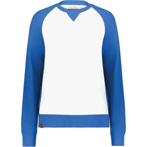 Holloway Women’s Ladies All-American Fleece Crew(Royal Heather/White)
