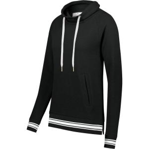 Holloway Womens Ladies All-American Funnel Neck Pullover(Black/White)