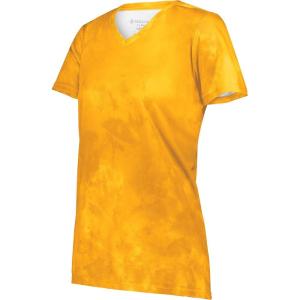 Holloway Women’s Ladies Stock Cotton-Touch Poly Tee(Gold Cloud Print)