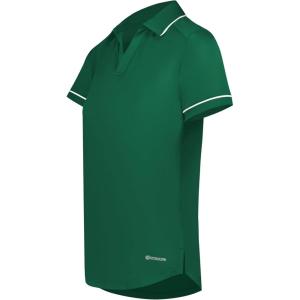 Holloway Women’s Performance Polo Powered by Coolcore(Dark Green/White)