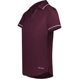 Holloway Women’s Performance Polo Powered by Coolcore(Maroon/White)