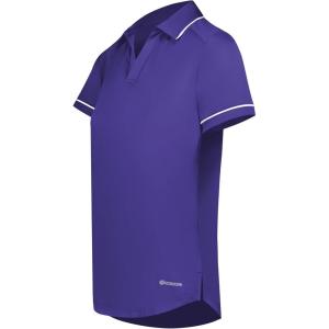 Holloway Women’s Performance Polo Powered by Coolcore(Purple/White)