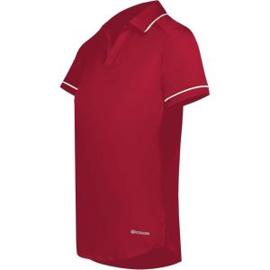 Holloway Women’s Performance Polo Powered by Coolcore(Scarlet/White)