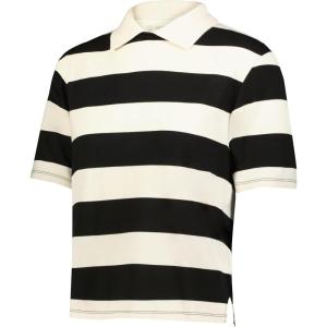 Holloway Womens Prep Street Rugby Crop(Alabaster/Vintage Black)