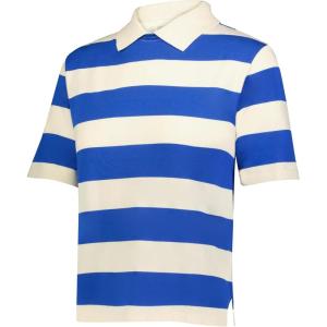 Holloway Womens Prep Street Rugby Crop(Alabaster/Vintage Royal)