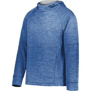 Holloway boys Youth All-pro Performance Fleece Hoodie(Royal Heather/Silver)