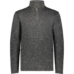 Holloway mens Alpine Sweater Fleece 1/4 Zip Pullover(Black Heather)