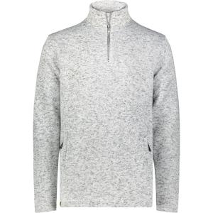 Holloway mens Alpine Sweater Fleece 1/4 Zip Pullover(Silver Heather)