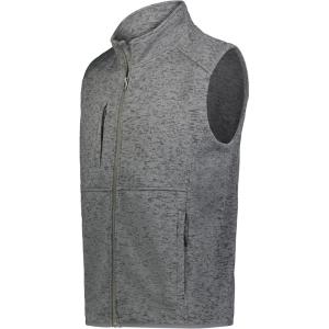 Holloway mens Holloway Alpine Sweater Fleece Vest(Graphite Heather)
