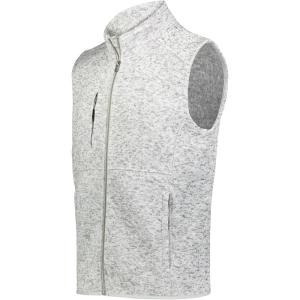 Holloway mens Holloway Alpine Sweater Fleece Vest(Silver Heather)