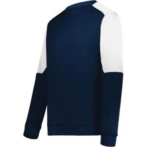 Holloway mens Momentum Team Fleece Crew(Navy/White)
