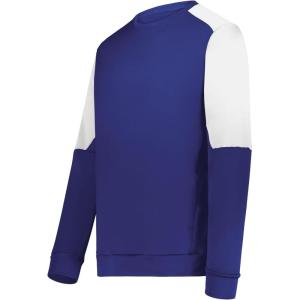 Holloway mens Momentum Team Fleece Crew(Purple/White)