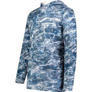 Holloway mens Mossy Oak Momentum Hoodie(Elements Agua Blackfin)