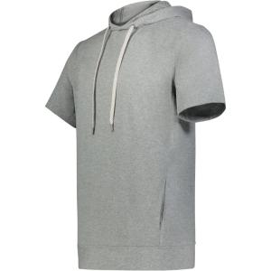 Holloway mens Ventura Soft Knit Short Sleeve Hoodie – Athletic Sweatshirt for Men for Training, Gym Or Casual Wear(Grey Heather)