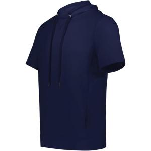 Holloway mens Ventura Soft Knit Short Sleeve Hoodie – Athletic Sweatshirt for Men for Training, Gym Or Casual Wear(Navy)