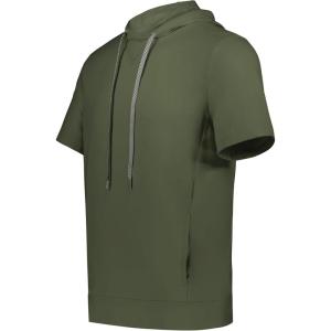 Holloway mens Ventura Soft Knit Short Sleeve Hoodie – Athletic Sweatshirt for Men for Training, Gym Or Casual Wear(Olive)