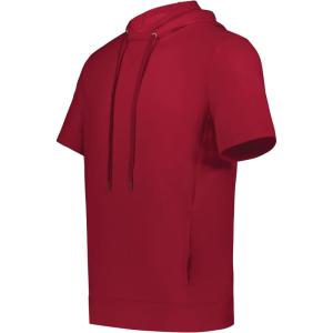 Holloway mens Ventura Soft Knit Short Sleeve Hoodie – Athletic Sweatshirt for Men for Training, Gym Or Casual Wear(Scarlet)