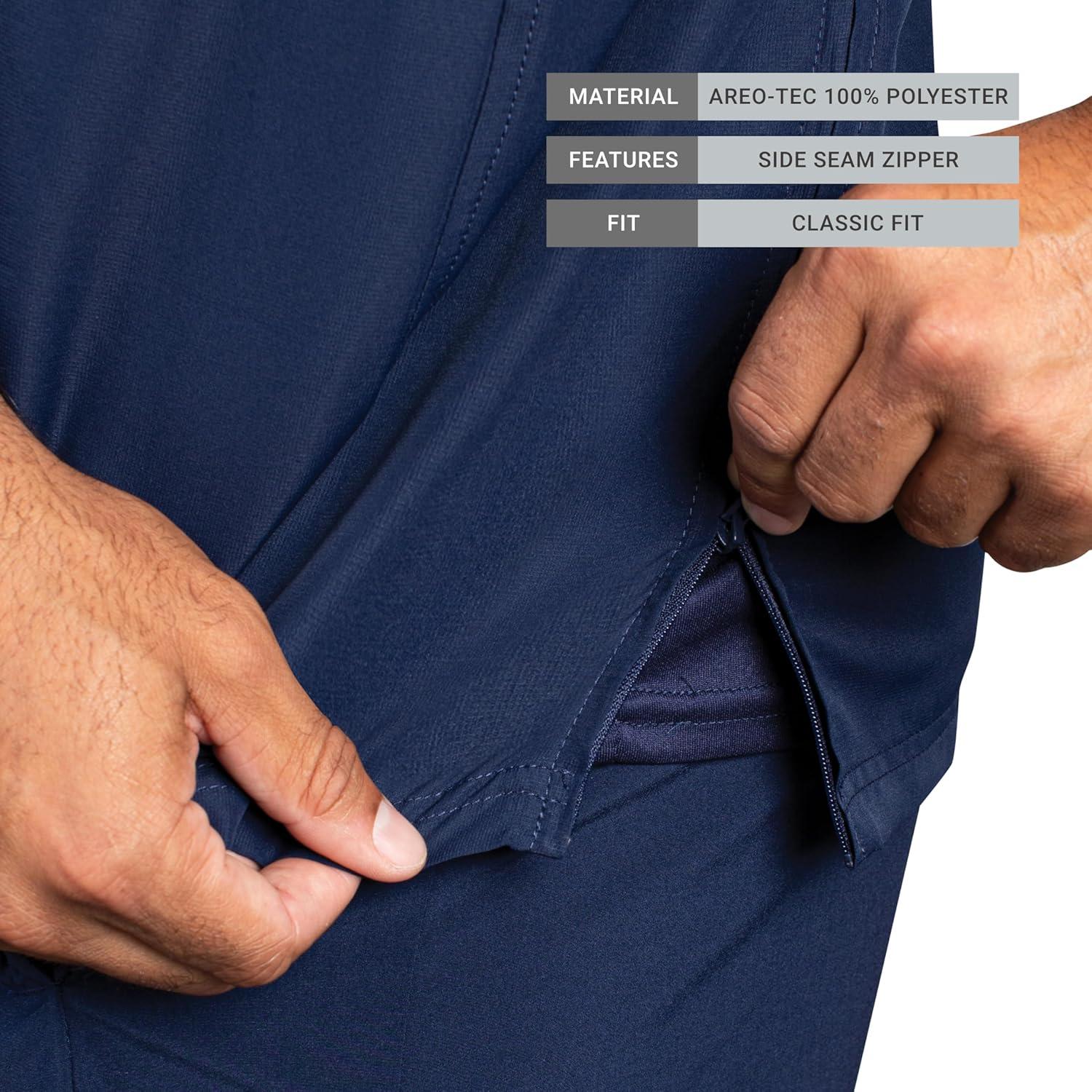 imageHolloway Boys Boys Clubhouse Short Sleeve Pullover Cage JacketNavyWhite