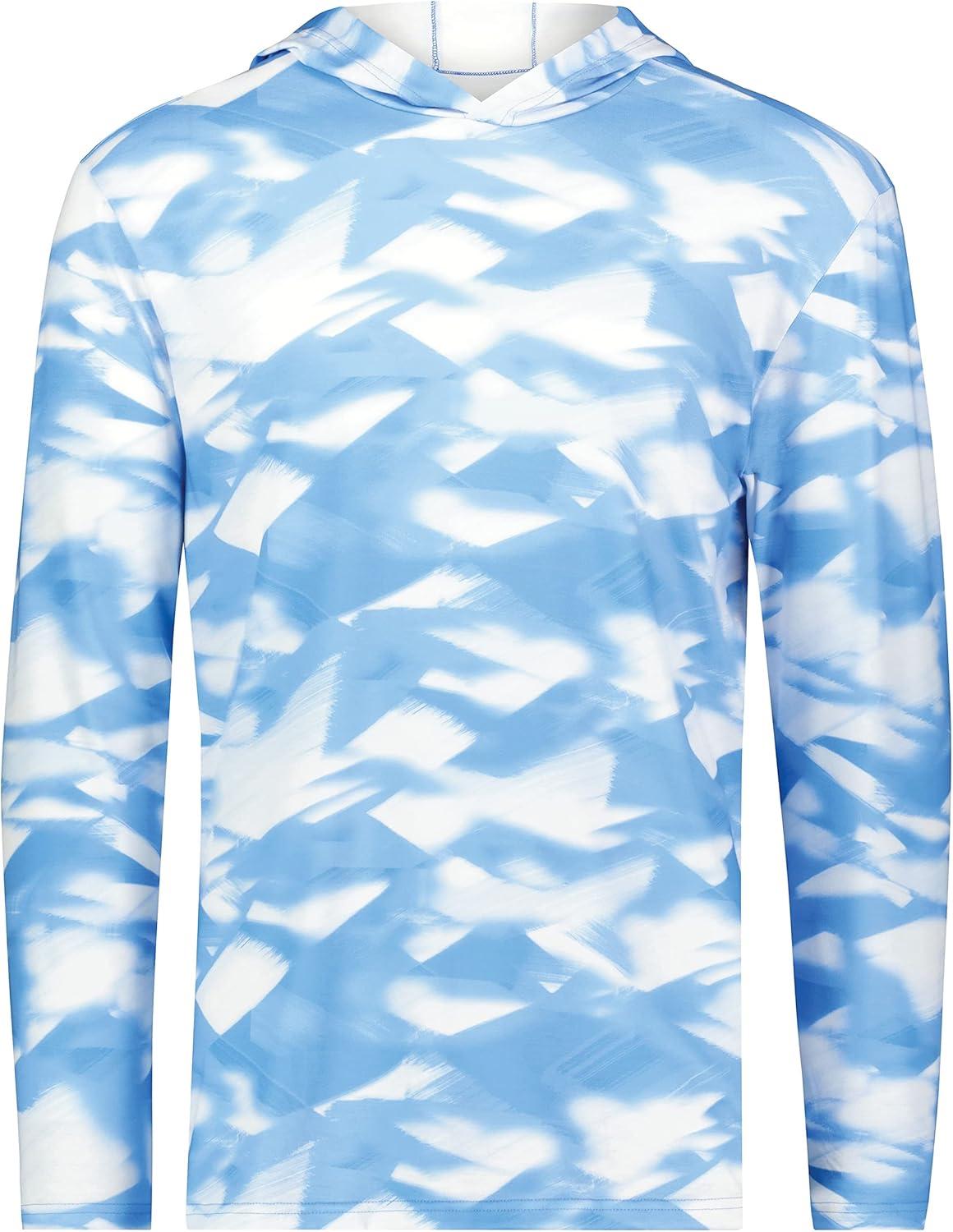 imageHolloway Boys Youth Stock CottonTouch Poly HoodieColumbia Blue Glacier Print