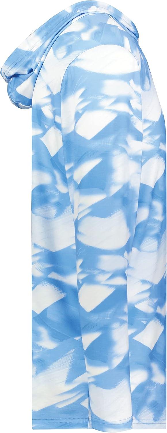 imageHolloway Boys Youth Stock CottonTouch Poly HoodieColumbia Blue Glacier Print