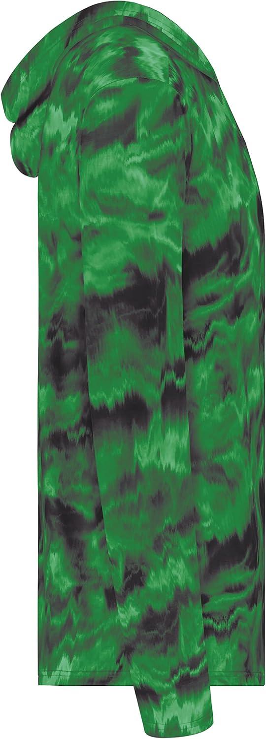 imageHolloway Boys Youth Stock CottonTouch Poly HoodieDark Green Shockwave Print